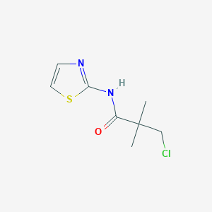 molecular formula C8H11ClN2OS B2464789 3-chloro-2,2-dimethyl-N-(1,3-thiazol-2-yl)propanamide CAS No. 454473-70-2