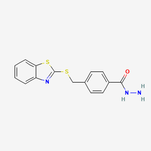 molecular formula C15H13N3OS2 B2464802 4-[(1,3-Benzothiazol-2-ylsulfanyl)methyl]benzohydrazide CAS No. 379254-34-9