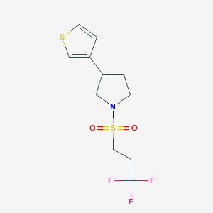 3-(Thiophen-3-yl)-1-((3,3,3-trifluoropropyl)sulfonyl)pyrrolidine