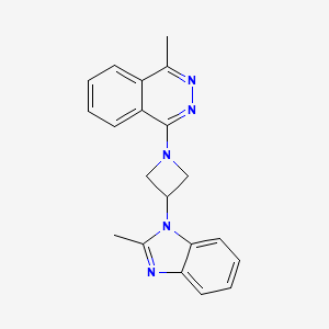 molecular formula C20H19N5 B2464805 1-Methyl-4-[3-(2-methylbenzimidazol-1-yl)azetidin-1-yl]phthalazine CAS No. 2380186-14-9