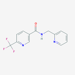 molecular formula C13H10F3N3O B2464807 N-[(吡啶-2-基)甲基]-6-(三氟甲基)吡啶-3-甲酰胺 CAS No. 870516-96-4