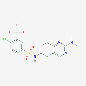 4-chloro-N-[2-(dimethylamino)-5,6,7,8-tetrahydroquinazolin-6-yl]-3-(trifluoromethyl)benzene-1-sulfonamide