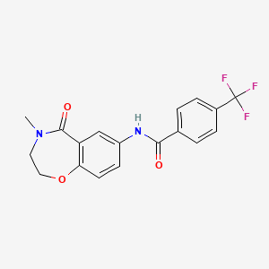 N-(4-methyl-5-oxo-2,3,4,5-tetrahydrobenzo[f][1,4]oxazepin-7-yl)-4-(trifluoromethyl)benzamide