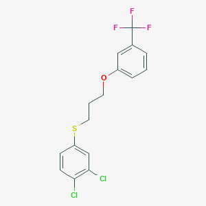 1,2-Dichloro-4-({3-[3-(trifluoromethyl)phenoxy]propyl}sulfanyl)benzene