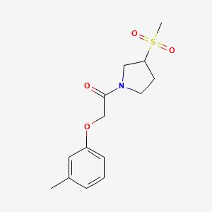 1-(3-(Methylsulfonyl)pyrrolidin-1-yl)-2-(m-tolyloxy)ethanone