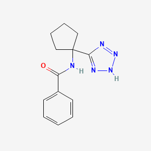 molecular formula C13H15N5O B2464864 N-[1-(2H-1,2,3,4-tetrazol-5-yl)cyclopentyl]benzamide CAS No. 1315366-27-8
