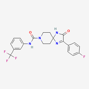 2-(4-fluorophenyl)-3-oxo-N-(3-(trifluoromethyl)phenyl)-1,4,8-triazaspiro[4.5]dec-1-ene-8-carboxamide