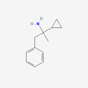 molecular formula C12H17N B2464874 2-Cyclopropyl-1-phenylpropan-2-amine CAS No. 1157641-64-9