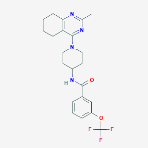 molecular formula C22H25F3N4O2 B2464875 N-(1-(2-甲基-5,6,7,8-四氢喹唑啉-4-基)哌啶-4-基)-3-(三氟甲氧基)苯甲酰胺 CAS No. 2034412-71-8