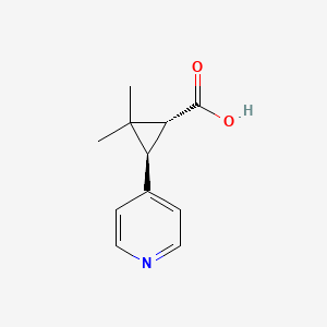 molecular formula C11H13NO2 B2464880 (1R,3R)-2,2-Dimethyl-3-pyridin-4-ylcyclopropane-1-carboxylic acid CAS No. 2227725-59-7