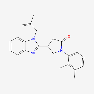 molecular formula C23H25N3O B2464883 1-(2,3-二甲基苯基)-4-(1-(2-甲基烯丙基)-1H-苯并[d]咪唑-2-基)吡咯烷-2-酮 CAS No. 847395-57-7