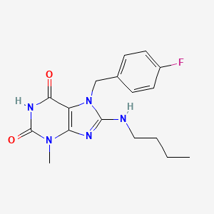8-(butylamino)-7-(4-fluorobenzyl)-3-methyl-1H-purine-2,6(3H,7H)-dione