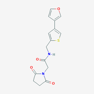 2-(2,5-dioxopyrrolidin-1-yl)-N-{[4-(furan-3-yl)thiophen-2-yl]methyl}acetamide