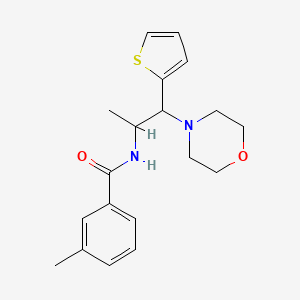 3-methyl-N-(1-morpholino-1-(thiophen-2-yl)propan-2-yl)benzamide
