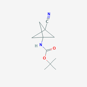 molecular formula C11H16N2O2 B2464899 Tert-butyl (3-cyanobicyclo[1.1.1]pentan-1-yl)carbamate CAS No. 2170371-89-6