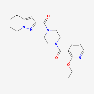 molecular formula C20H25N5O3 B2464905 (4-(2-Ethoxynicotinoyl)piperazin-1-yl)(4,5,6,7-tetrahydropyrazolo[1,5-a]pyridin-2-yl)methanone CAS No. 2034338-69-5