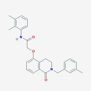 N-(2,3-dimethylphenyl)-2-[[2-[(3-methylphenyl)methyl]-1-oxo-3,4-dihydroisoquinolin-5-yl]oxy]acetamide