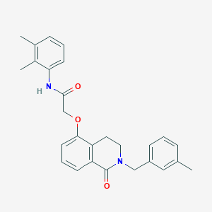 N-(2,3-dimethylphenyl)-2-({2-[(3-methylphenyl)methyl]-1-oxo-1,2,3,4-tetrahydroisoquinolin-5-yl}oxy)acetamide