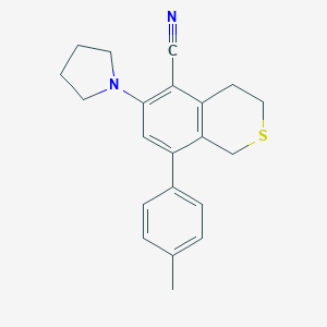 molecular formula C21H22N2S B246491 8-(4-methylphenyl)-6-(1-pyrrolidinyl)-3,4-dihydro-1H-isothiochromene-5-carbonitrile 