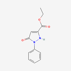molecular formula C12H12N2O3 B2464918 1H-Pyrazole-3-carboxylic acid, 5-hydroxy-1-phenyl-, ethyl ester CAS No. 27241-29-8
