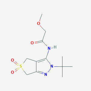 N-(2-tert-butyl-5,5-dioxo-4,6-dihydrothieno[3,4-c]pyrazol-3-yl)-2-methoxyacetamide