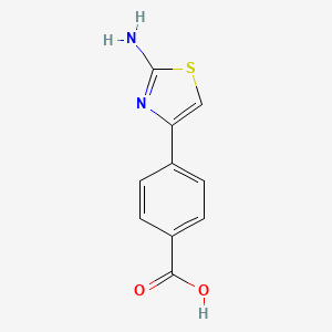 molecular formula C10H8N2O2S B2464920 4-(2-Amino-1,3-thiazol-4-yl)benzoic acid CAS No. 216959-94-3