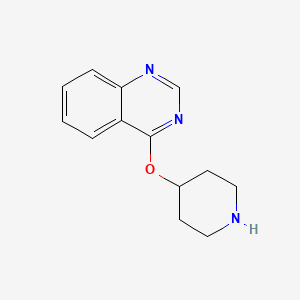 molecular formula C13H15N3O B2464921 4-(哌啶-4-氧基)喹唑啉 CAS No. 853687-25-9