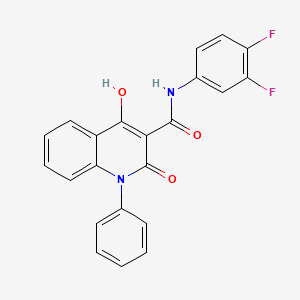 molecular formula C22H14F2N2O3 B2464922 N-(3,4-difluorophenyl)-4-hydroxy-2-oxo-1-phenyl-1,2-dihydroquinoline-3-carboxamide CAS No. 1040633-94-0