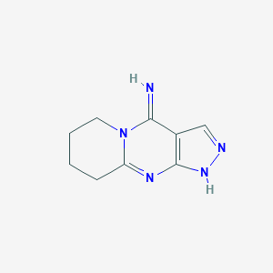 molecular formula C9H11N5 B2464924 6,7,8,9-tetrahydropyrazolo[3,4-d]pyrido[1,2-a]pyrimidin-4(1H)-imine CAS No. 1923126-69-5