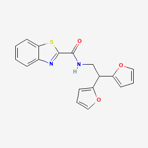 N-(2,2-di(furan-2-yl)ethyl)benzo[d]thiazole-2-carboxamide