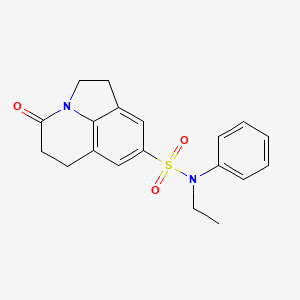 molecular formula C19H20N2O3S B2464937 N-ethyl-4-oxo-N-phenyl-2,4,5,6-tetrahydro-1H-pyrrolo[3,2,1-ij]quinoline-8-sulfonamide CAS No. 898462-43-6