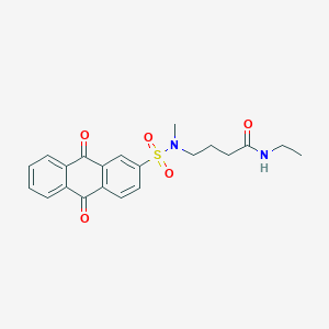 molecular formula C21H22N2O5S B2464942 N-ethyl-4-(N-methyl-9,10-dioxo-9,10-dihydroanthracene-2-sulfonamido)butanamide CAS No. 941951-42-4