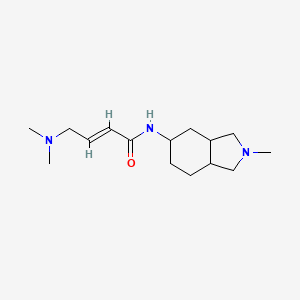 (E)-4-(Dimethylamino)-N-(2-methyl-1,3,3a,4,5,6,7,7a-octahydroisoindol-5-yl)but-2-enamide