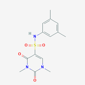 molecular formula C14H17N3O4S B2464945 N-(3,5-dimethylphenyl)-1,3-dimethyl-2,4-dioxopyrimidine-5-sulfonamide CAS No. 874806-27-6