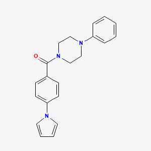 molecular formula C21H21N3O B2464969 (4-phenylpiperazino)[4-(1H-pyrrol-1-yl)phenyl]methanone CAS No. 439097-45-7