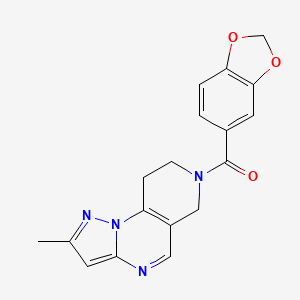 benzo[d][1,3]dioxol-5-yl(2-methyl-8,9-dihydropyrazolo[1,5-a]pyrido[3,4-e]pyrimidin-7(6H)-yl)methanone