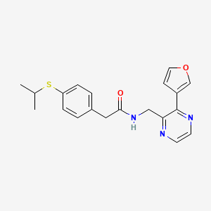 N-((3-(furan-3-yl)pyrazin-2-yl)methyl)-2-(4-(isopropylthio)phenyl)acetamide