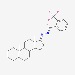 (1E,2E)-1-(10,13-dimethyldodecahydro-1H-cyclopenta[a]phenanthren-17(2H,10H,14H)-ylidene)-2-(2-(trifluoromethyl)benzylidene)hydrazine