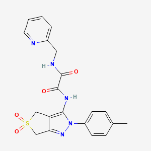 molecular formula C20H19N5O4S B2465006 N1-(5,5-dioxido-2-(p-tolyl)-4,6-dihydro-2H-thieno[3,4-c]pyrazol-3-yl)-N2-(pyridin-2-ylmethyl)oxalamide CAS No. 899751-01-0
