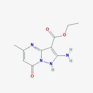 molecular formula C10H12N4O3 B246501 Ethyl 2-amino-7-hydroxy-5-methylpyrazolo[1,5-a]pyrimidine-3-carboxylate 