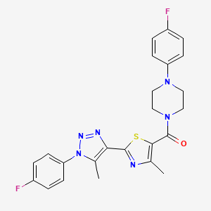 (2-(1-(4-fluorophenyl)-5-methyl-1H-1,2,3-triazol-4-yl)-4-methylthiazol-5-yl)(4-(4-fluorophenyl)piperazin-1-yl)methanone