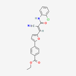 ethyl 4-[5-[(E)-3-(2-chloroanilino)-2-cyano-3-oxoprop-1-enyl]furan-2-yl]benzoate