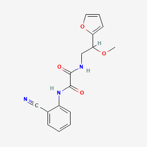 molecular formula C16H15N3O4 B2465018 N1-(2-cyanophenyl)-N2-(2-(furan-2-yl)-2-methoxyethyl)oxalamide CAS No. 1798463-83-8
