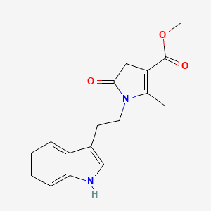 molecular formula C17H18N2O3 B2465021 methyl 1-[2-(1H-indol-3-yl)ethyl]-2-methyl-5-oxo-4,5-dihydro-1H-pyrrole-3-carboxylate CAS No. 477871-83-3