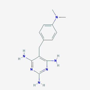molecular formula C13H18N6 B246503 5-[4-(Dimethylamino)benzyl]-2,4,6-pyrimidinetriamine 