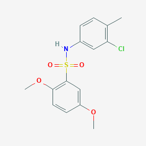 molecular formula C15H16ClNO4S B2465037 N-(3-氯-4-甲基苯基)-2,5-二甲氧基苯磺酰胺 CAS No. 428464-24-8