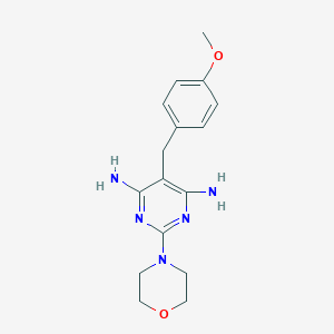 molecular formula C16H21N5O2 B246504 6-Amino-5-(4-methoxybenzyl)-2-(4-morpholinyl)-4-pyrimidinylamine 