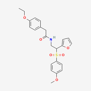 2-(4-ethoxyphenyl)-N-(2-(furan-2-yl)-2-((4-methoxyphenyl)sulfonyl)ethyl)acetamide