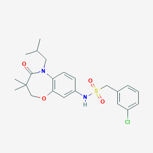 1-(3-chlorophenyl)-N-(5-isobutyl-3,3-dimethyl-4-oxo-2,3,4,5-tetrahydrobenzo[b][1,4]oxazepin-8-yl)methanesulfonamide