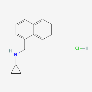 molecular formula C14H16ClN B2465046 N-(1-Naphthylmethyl)cyclopropanamine hydrochloride CAS No. 1049803-16-8; 110931-74-3